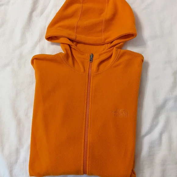 The North Face Orange Fleece Hooded Vest - Picture 3 of 9